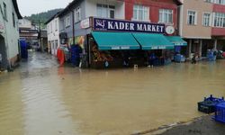 Kastamonu'nun Pınarbaşı ilçesinde sağanak su baskınlarına neden oldu