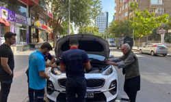 Diyarbakır'da aracın motor kısmına giren kedi yavrusu itfaiye ekiplerince çıkarıldı