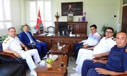 Sahil Güvenlik Akdeniz Bölge Komutanı Bavbek'ten, Samandağ Kaymakamı Dündar'a ziyaret