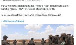 MSB: Suriye'de 7 PKK/YPG'li terörist etkisiz hale getirildi