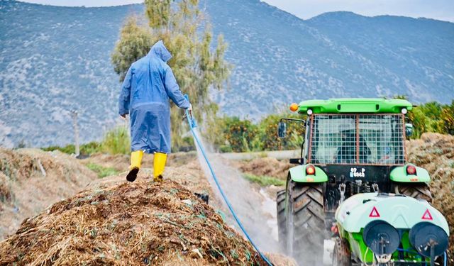 Organik Gübre Tesisinde Dezenfeksiyon Çalışmaları yapılıyor