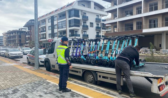 Antalya'da Elektrikli Scooter Denetimi