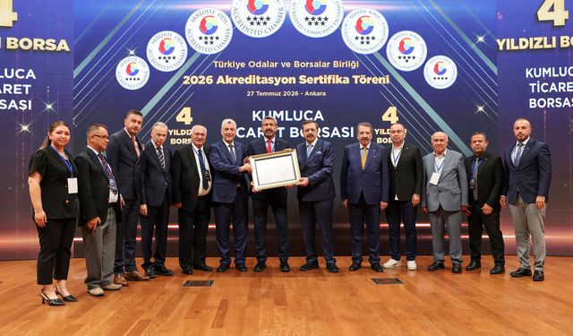 Kumluca Ticaret Borsası Akreditasyon Sertifikası'nı Yeniden Almaya Hak Kazandı