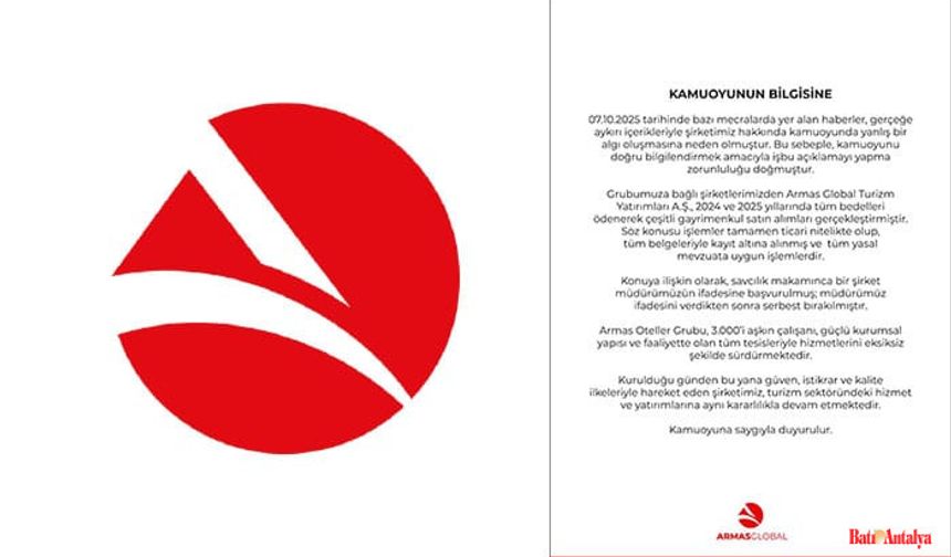 Armas Global: “Tüm İşlemlerimiz Yasal ve Belgeli”