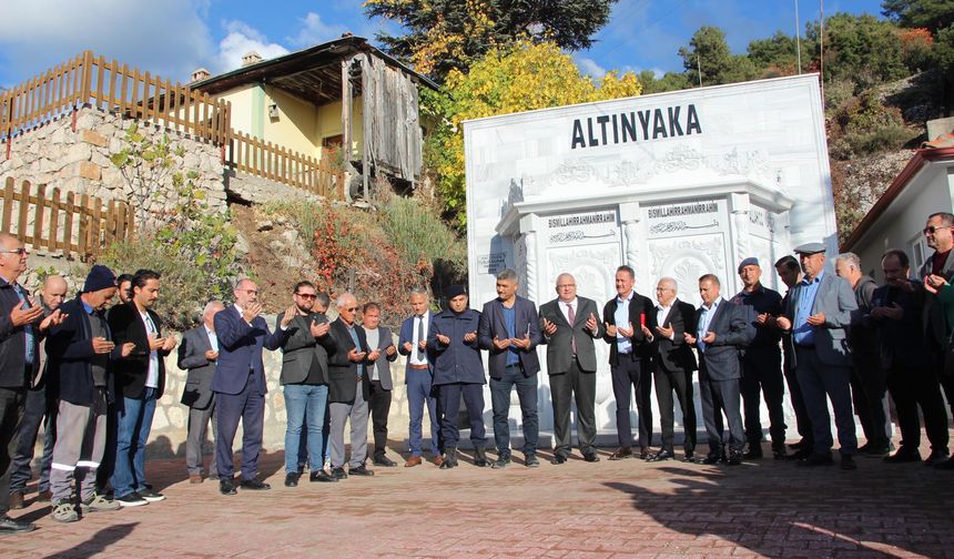 Altınyaka’ya Yaptırılan Çeşme Açıldı