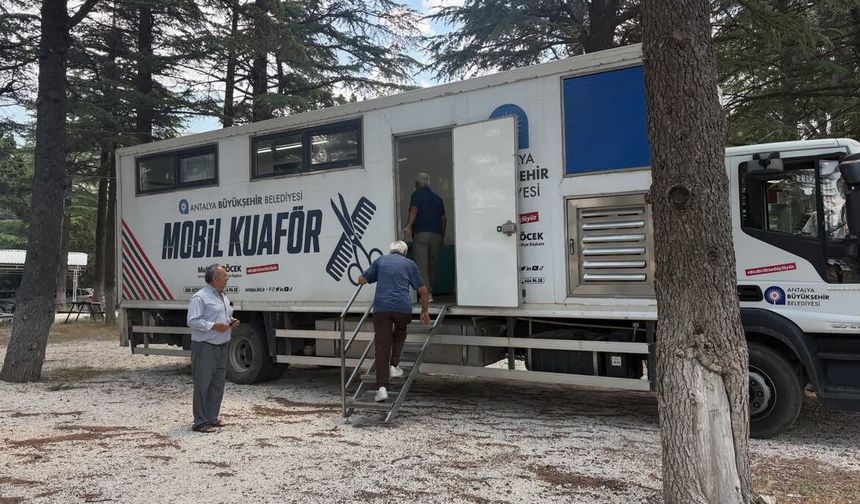 Büyükşehir’in Mobil Kuaförü Kumluca Yaylalarında