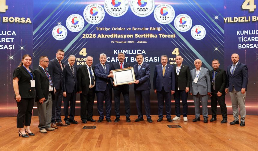 Kumluca Ticaret Borsası Akreditasyon Sertifikası'nı Yeniden Almaya Hak Kazandı